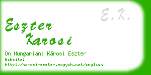 eszter karosi business card